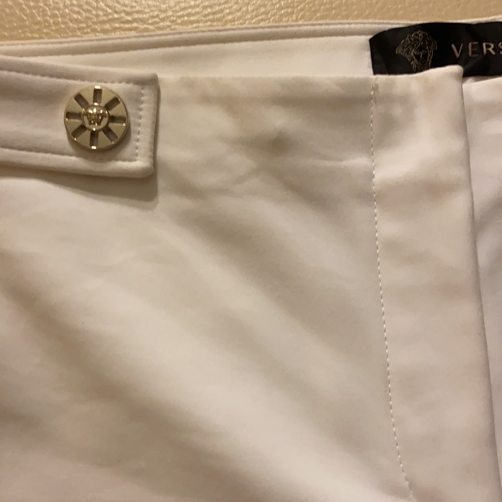 Versace white pants Italian size 38 stretching - Picture 3 of 5